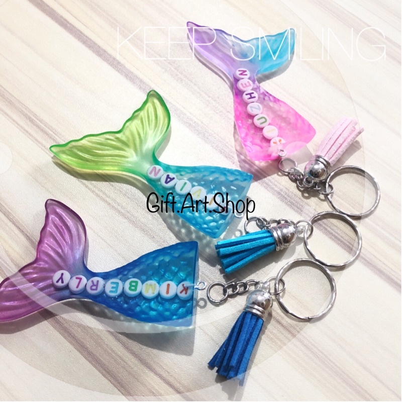 Mermaid hot sale tail keychain