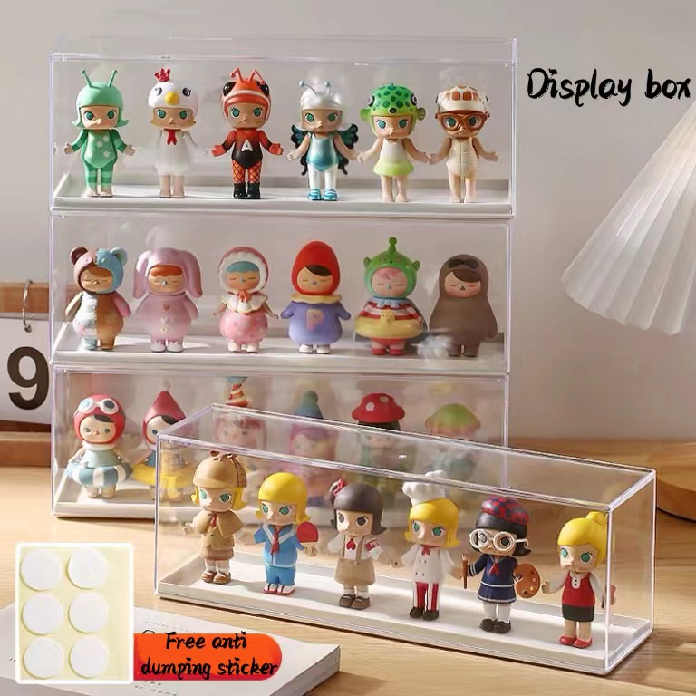 Large Capacity Doll Storage Artifact Stacked Transparent Display Cabinet  Dustproof Figures Plush Bear Cotton Toy Storage Box