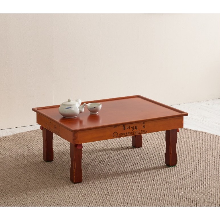 Korea Traditional Folding Table Wooden Antique Low Tea Coffee