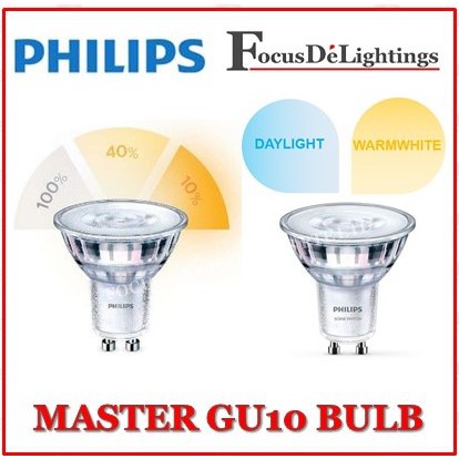 PHILIPS MASTER GU10 LED 6.2W LED -DIMMABLE (WARM or COOL)