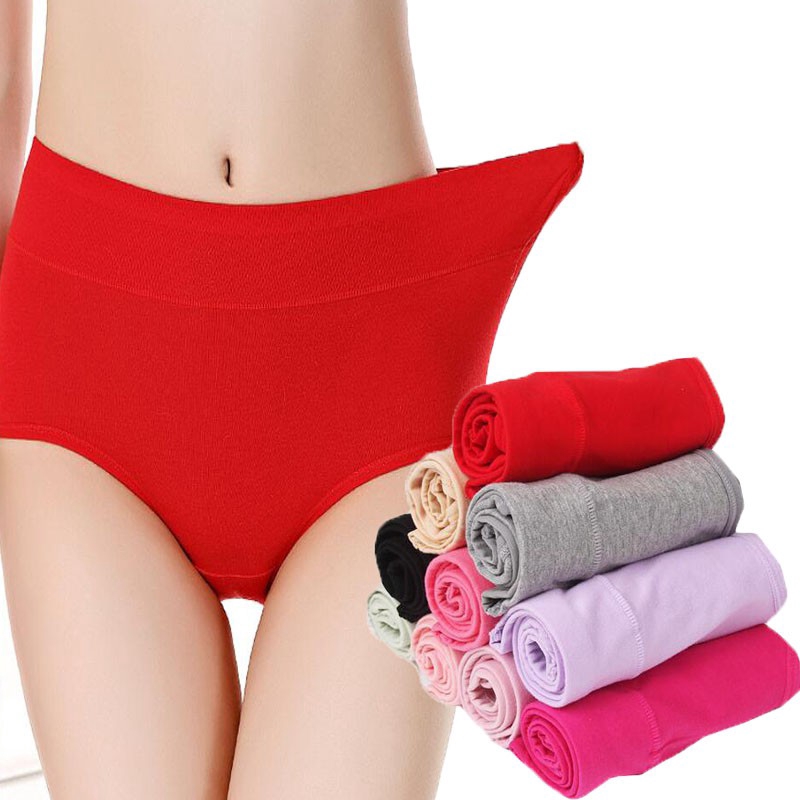 Yingbao L-4XL Menstrual Period Underwear Women Mid Waist Physiological  Cotton Ladies Leakproof Panties Briefs Plus Size Plain Color