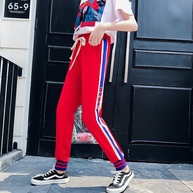 Ready Stock S-5XL Women Pants High Waist Drawstring Jogger Casual