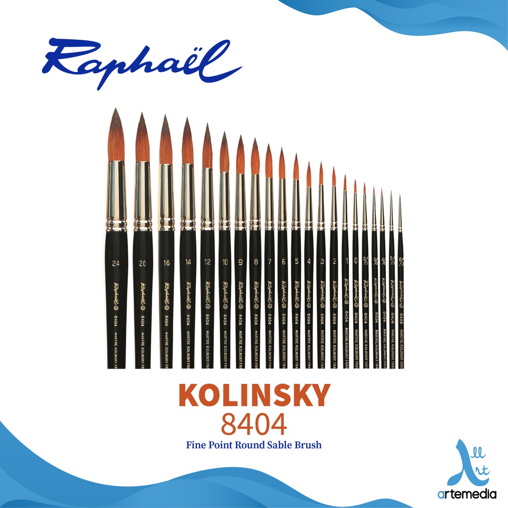Raphael Kolinsky S - brush series 8404 - kolinsky sable - round - short  handle - Schleiper - Complete online catalogue
