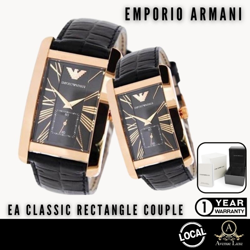 SG Emporio Armani Classic Rectangle Series Analog Mens Ladies