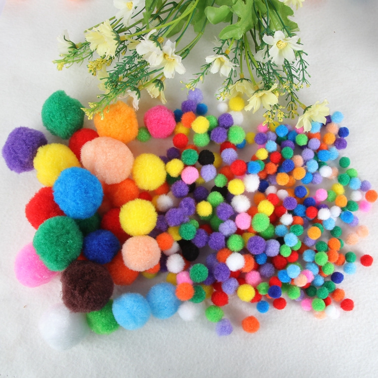 20pcs/lot 1.5cm/2cm/3cm Wool Felt Balls Round Wool Felt Balls Pom Poms  Mixed color wholesale 7 Colors