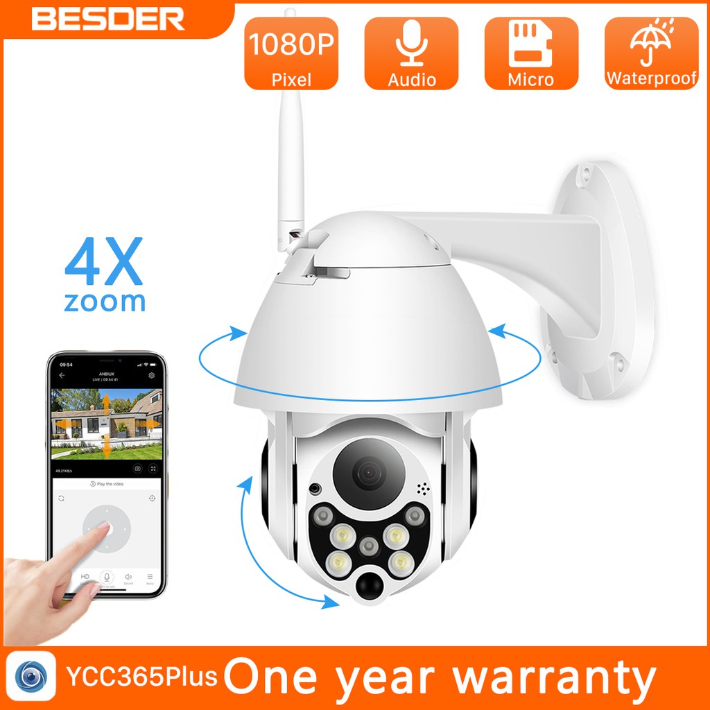 BESDER 1080P PTZ IP Camera Outdoor Speed Dome Wireless Wifi