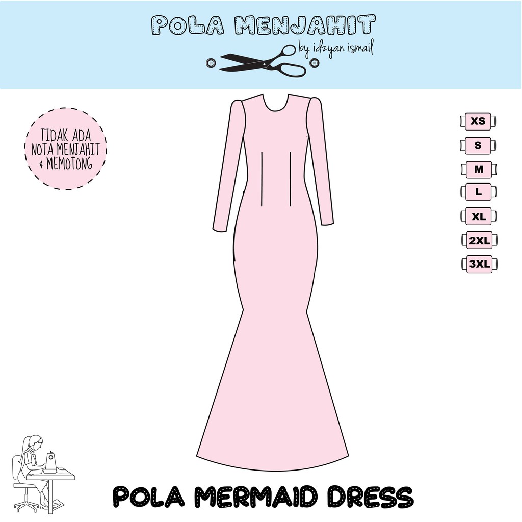 POLA MERMAID DRESS POLA DRESS POLA DRESS DUYUNG POLA DRESS