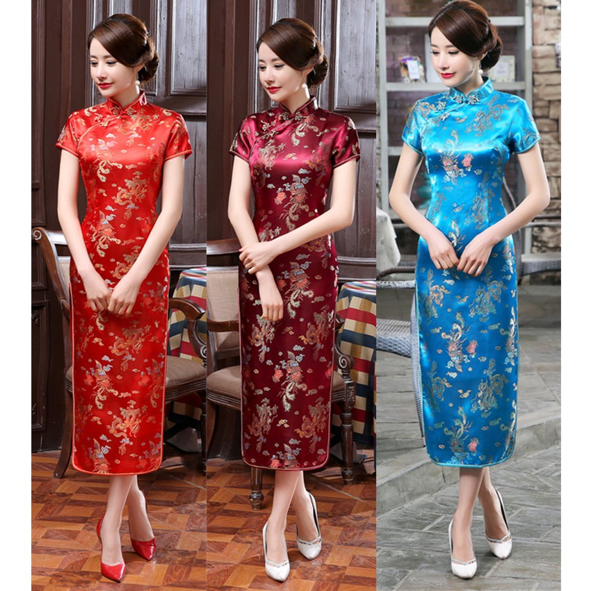 Chinese hot sale cheongsam dress