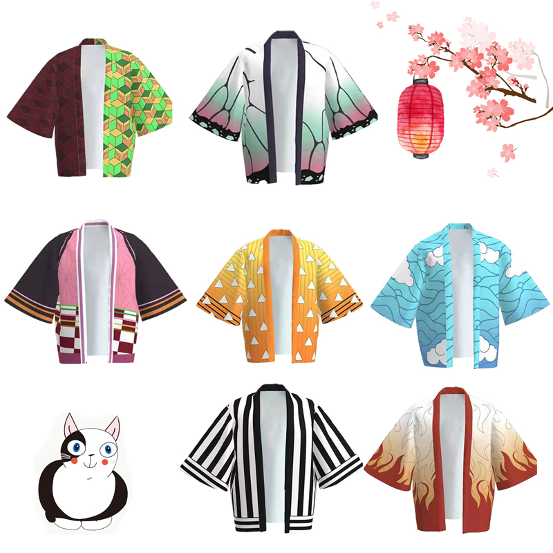 4-13Y Boy Girl 3D Hoodies Demon Slayer Kimetsu No Yaiba Japanese Anime Kids  Children Teen Hooded Sweatshirt Kimono Haori Yukata - AliExpress