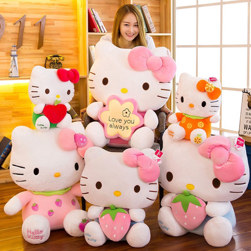 8 Hello Kitty Plush Toys Baby Girls Dolls, PP Cotton, Birthday Gift for  Kids