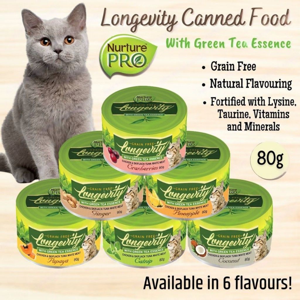 Carton Deal 80g x 24 cans Nurture Pro Longevity Cat Can Food