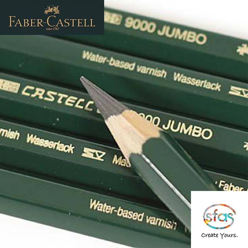 Faber-Castell, 4 Piece, Castell 9000 Jumbo Set, Graphite Pencil Set