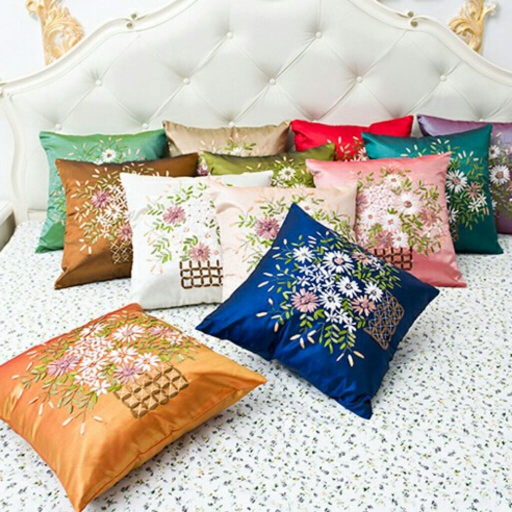 Pillows case Cushion cover Chinese traditional design silk pillow