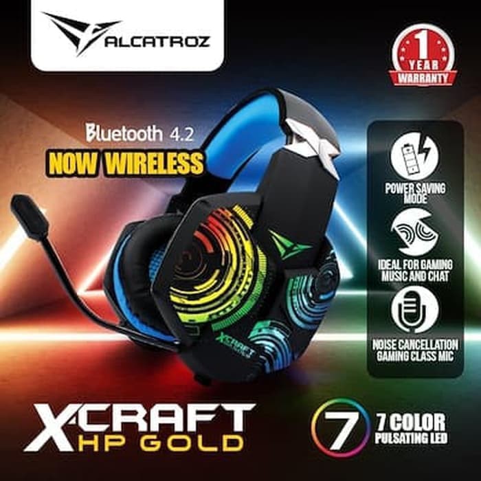 Gaming Headset Alcatroz X Craft HP Gold Wireless for phone pc