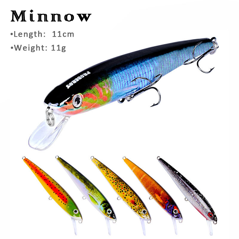  Minnow Bass Fishing Lures - Jerkbait Sinking Lure Set Hard  Baits Crankbait for Trout Catfish Musky Bluegill Fishing Plug 5Pcs/kit :  Sports & Outdoors
