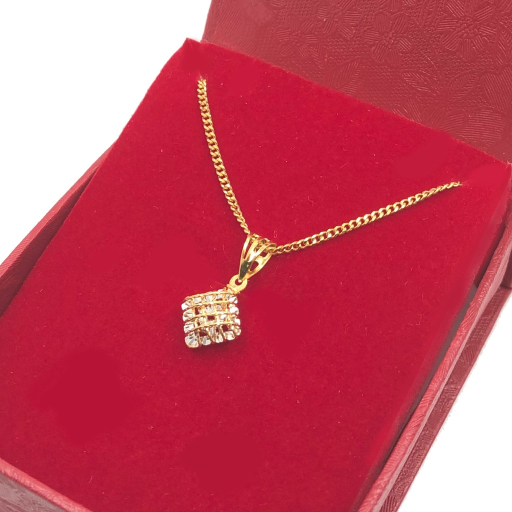 Gold chain with hot sale picture pendant