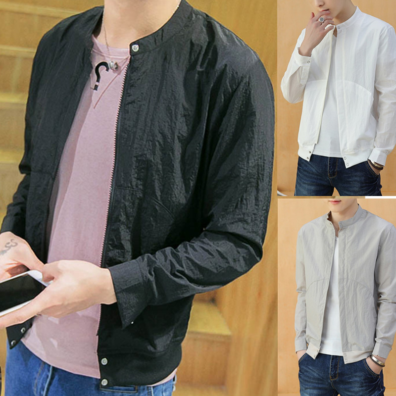 Korean Summer Thin Korean Bomber Jacket Ultra light Windbreaker