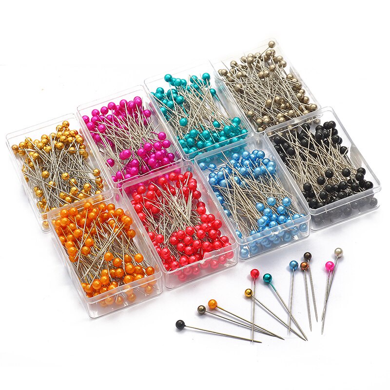 topped pearl head dressmaking pins sewing
