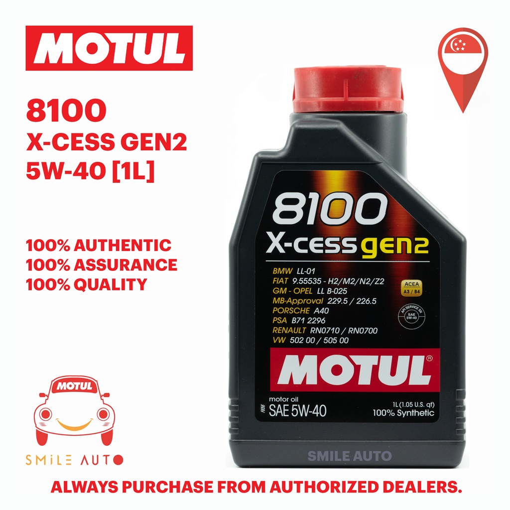 Aceite Motor Auto Motul 8100 5w40 Xcess Diesel 7l