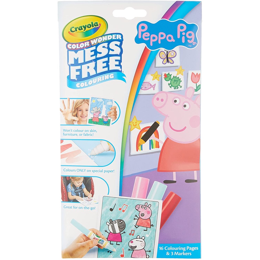 Crayola®　Shopee　Mini　16　Free　Colour　Pad　Peppa　Mess　Activity　Pages　Pig　Colouring　Wonder　Markers　and　Singapore