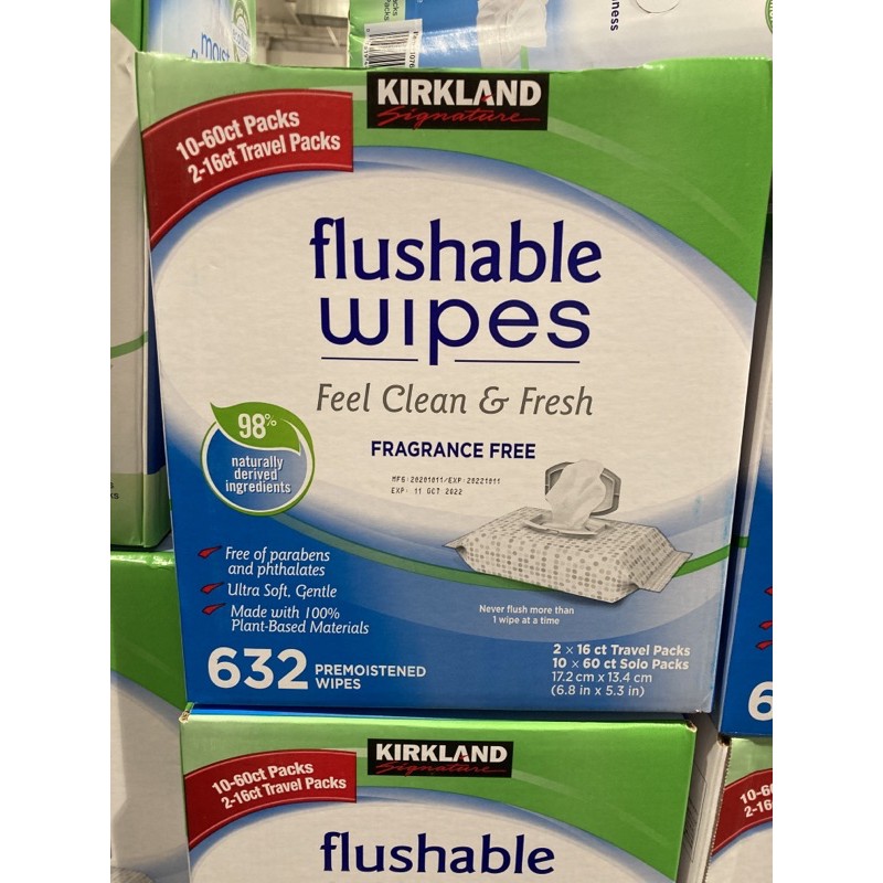 Costco moist hot sale flushable wipes