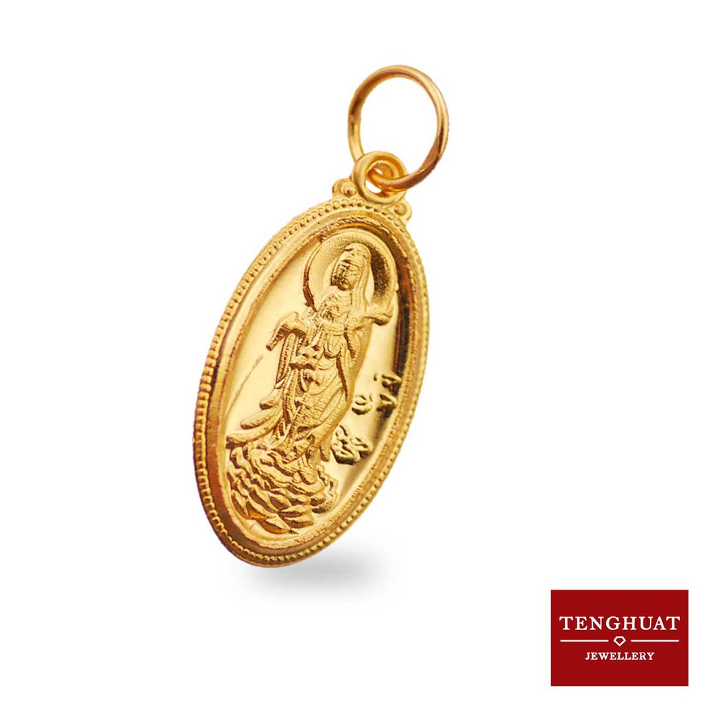 Gold guanyin pendant sale