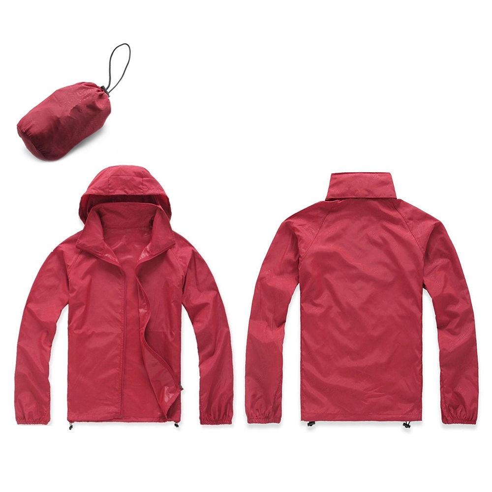 Red waterproof 2025 cycling jacket