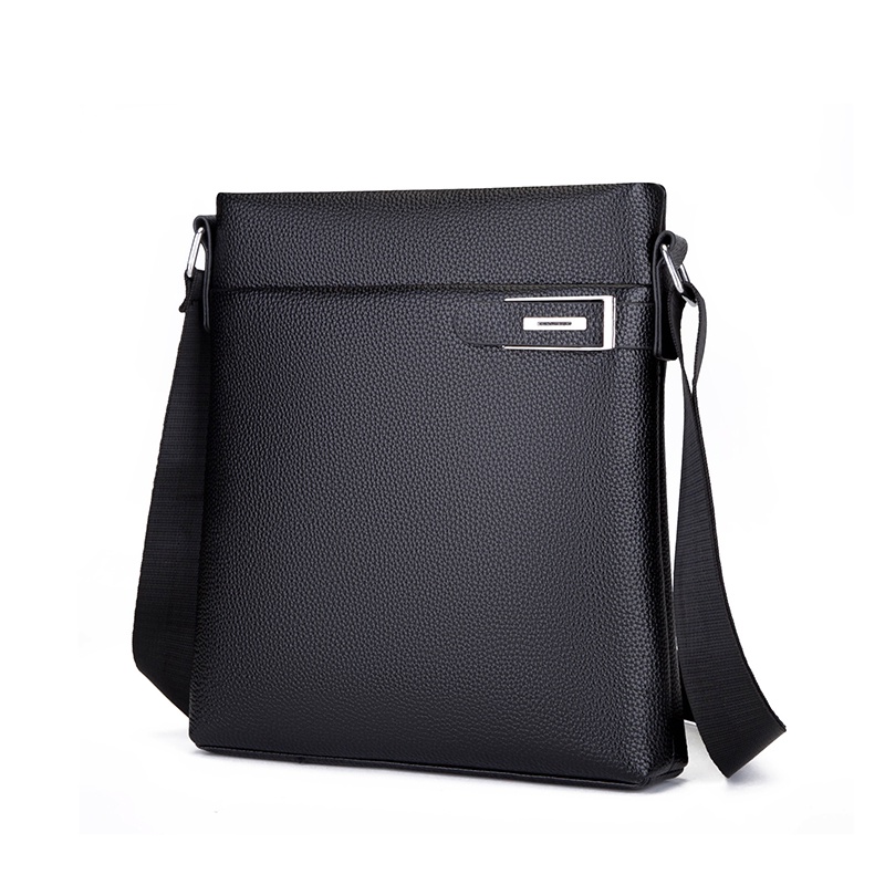 Men Sling Bag PU Leather Business Shoulder Bag Messenger Bag