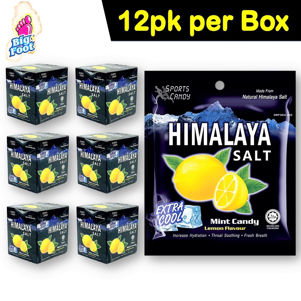 12 Packs Himalaya Salt Mint Candy Cool Sweets Natural Lemon Flavour Fresh  Breath