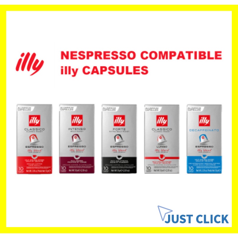 illy Nespresso Coffee Capsules 5 Flavors / CLASSICO INTENSO FORTE CLASSICO  LUNGO DECAFFEINATO #illy