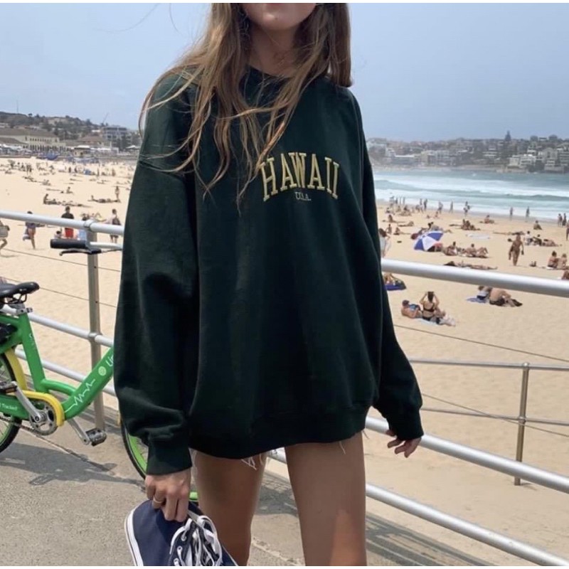 brandy melville hawaii sweatshirt erica ulzzang korean vintage retro  pullover