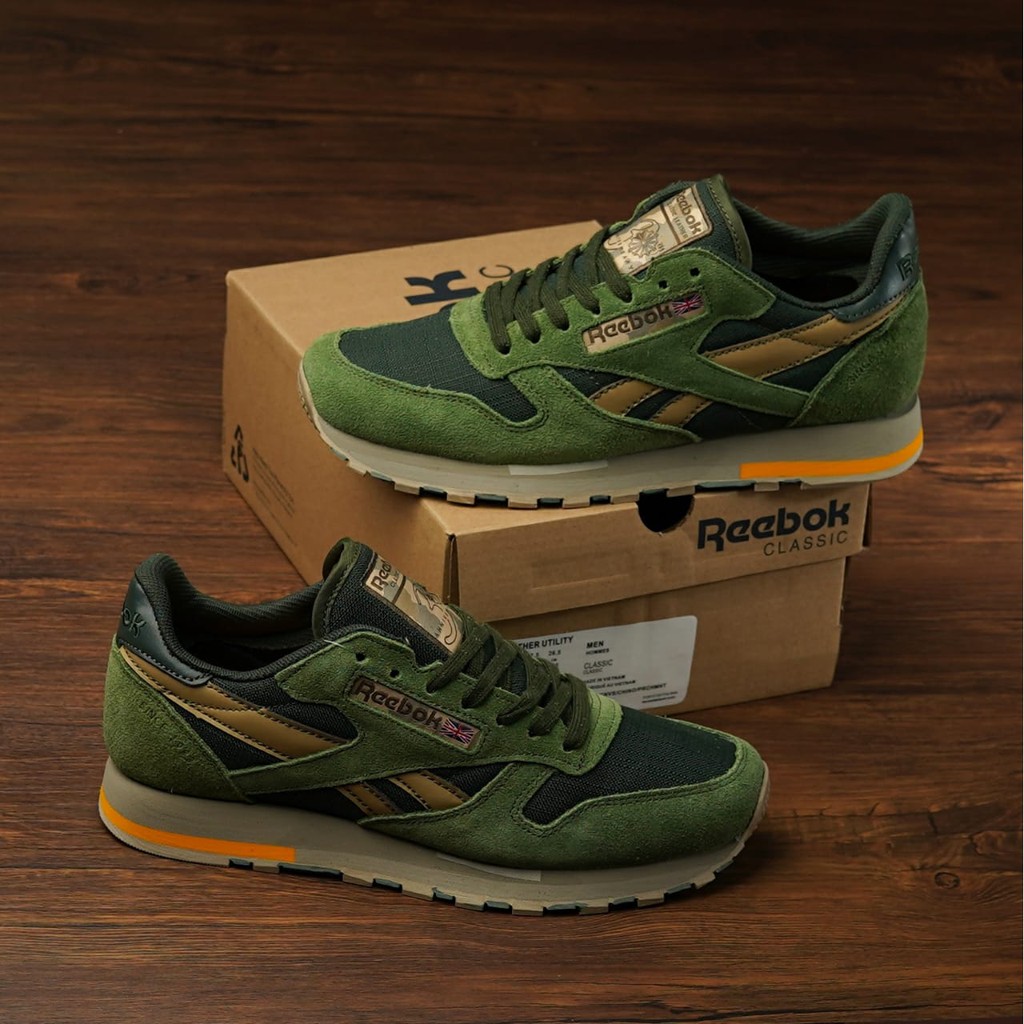 Premium Re bok Classic Utility Olive Green Shoes Shopee Singapore