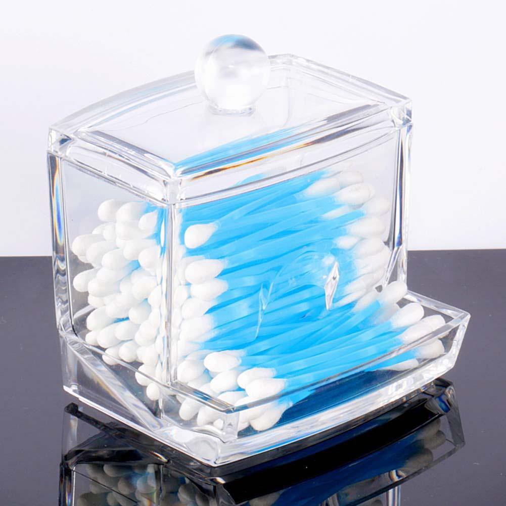 Acrylic Cotton Swab Holder Portable Qtip Holder Travel Case Cotton Swab Jar  Clear Acrylic Storage Box