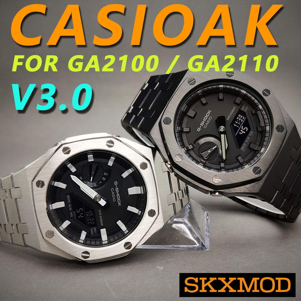 For Casioak g shock ga2100 Metal Case Bezel Strap Mod for GA2110