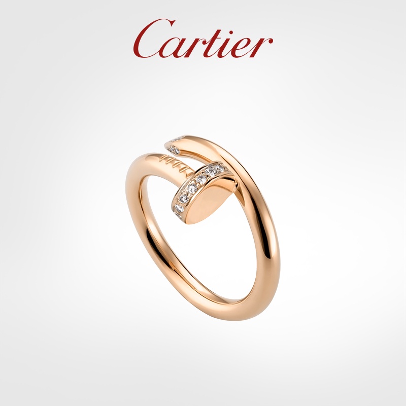Juste Un Clou Rose Gold Diamond Classic Style Nail Ring Shopee Singapore