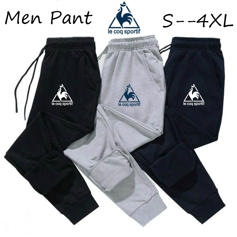 Mens Gym Joggers Cotton Pants Printed Le Coq Sportif Casual Sport Trousers Shopee Singapore