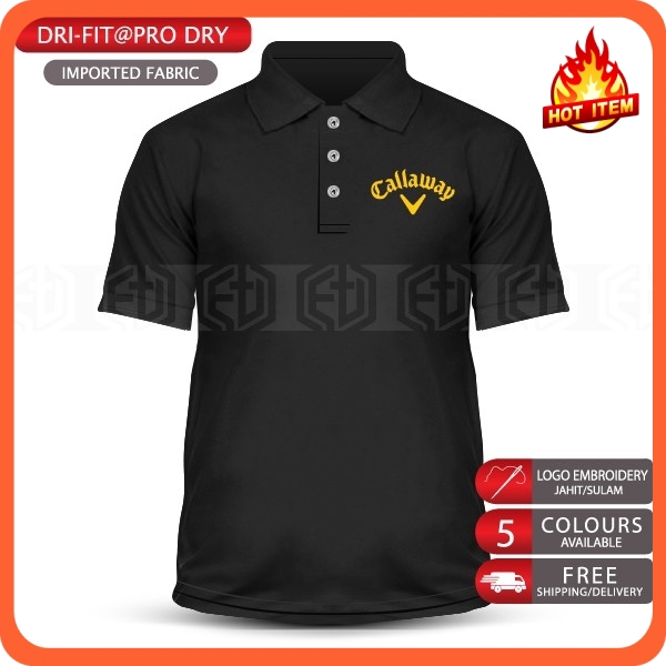 Dry Fit PG Microfiber Polo T Shirt Performance Gear Golf Casual Sportwear  Baju Unisex T-Shirt Shirts Pakaian