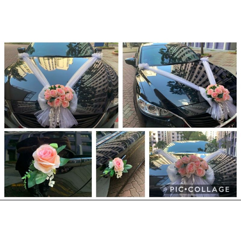 SG 🇸🇬 Wedding Bridal Car Decoration Deco Artificial Flower Rose / Peony  DIY Set , SG Local Seller Delivery