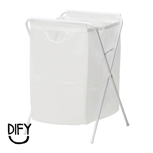 JALL Laundry Bag With Stand, White, 70 L 