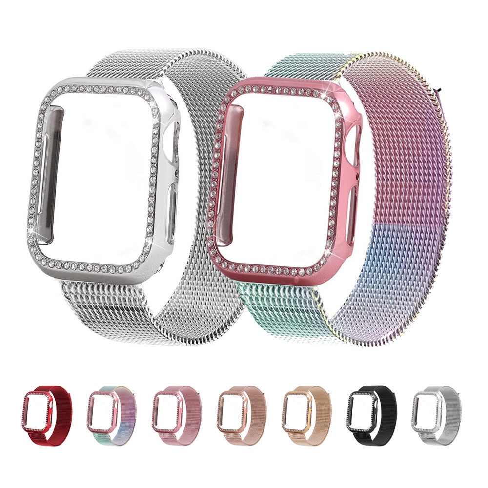 Case Strap for Apple Watch Band Series 6 5 4 High Quality Steel