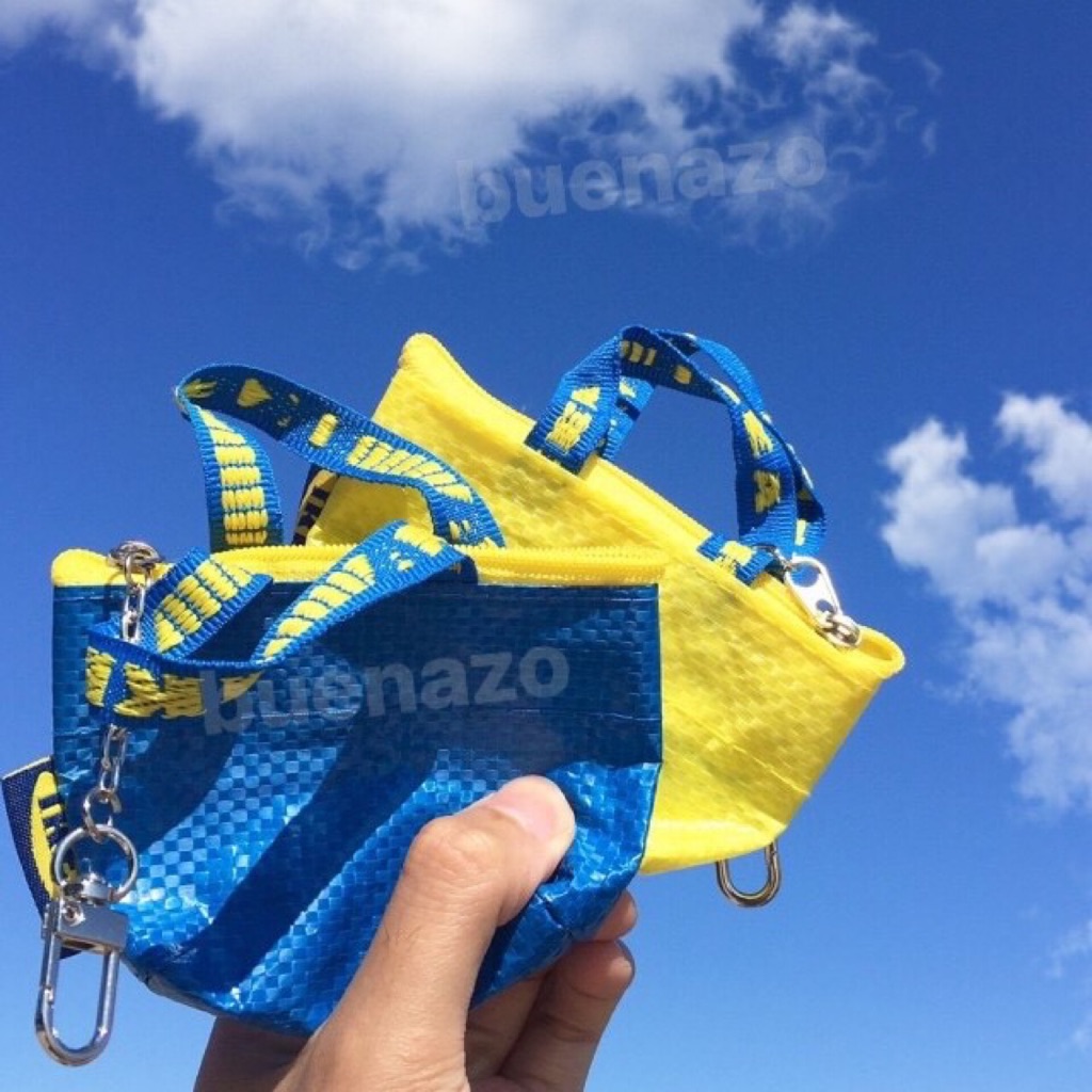  IKEA Key & Coin Purse KNOLIG Bag Small Blue with One Zipper Bag  (1 set) : Clothing, Shoes & Jewelry
