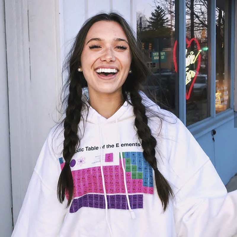 Periodic table of clearance elements sweatshirt brandy melville