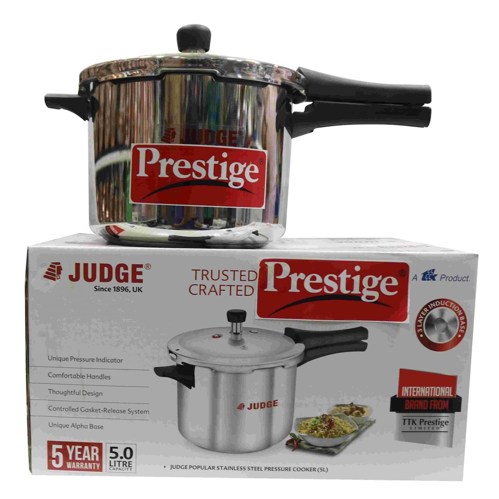 prestige stainless steel pressure cooker 5 ltr price