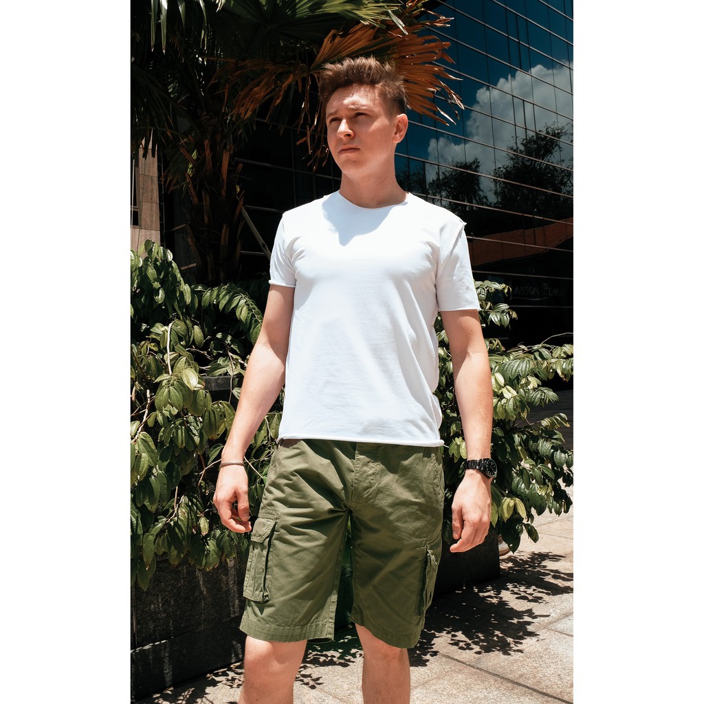 Solid on sale cargo shorts