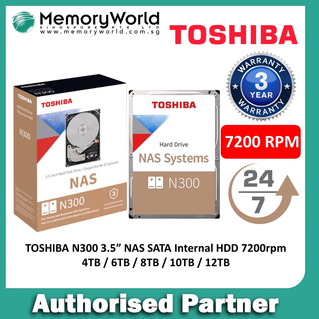 Toshiba N300 NAS - disque dur - 16 To - SATA 6Gb/s