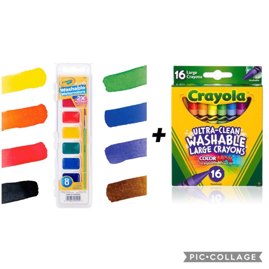 Crayola Crayons, Ultra-Clean Washable, ColorMax, Large - 8 crayons