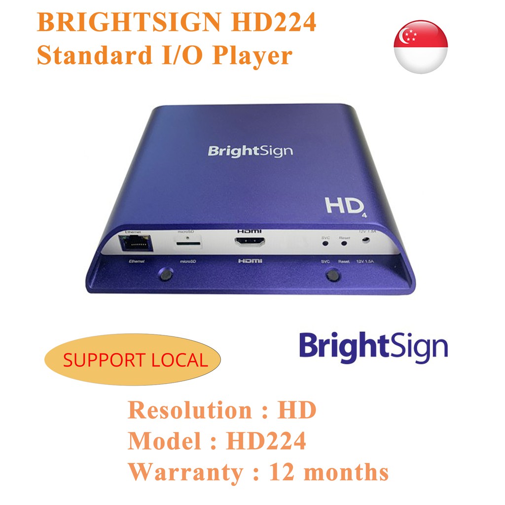 BrightSign HD224 Standard I/O Player | Shopee Singapore