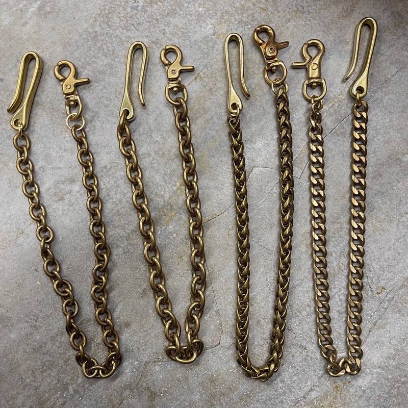 Solid Brass Lanyard Wallet Biker Chain Set CKFOO Custom length