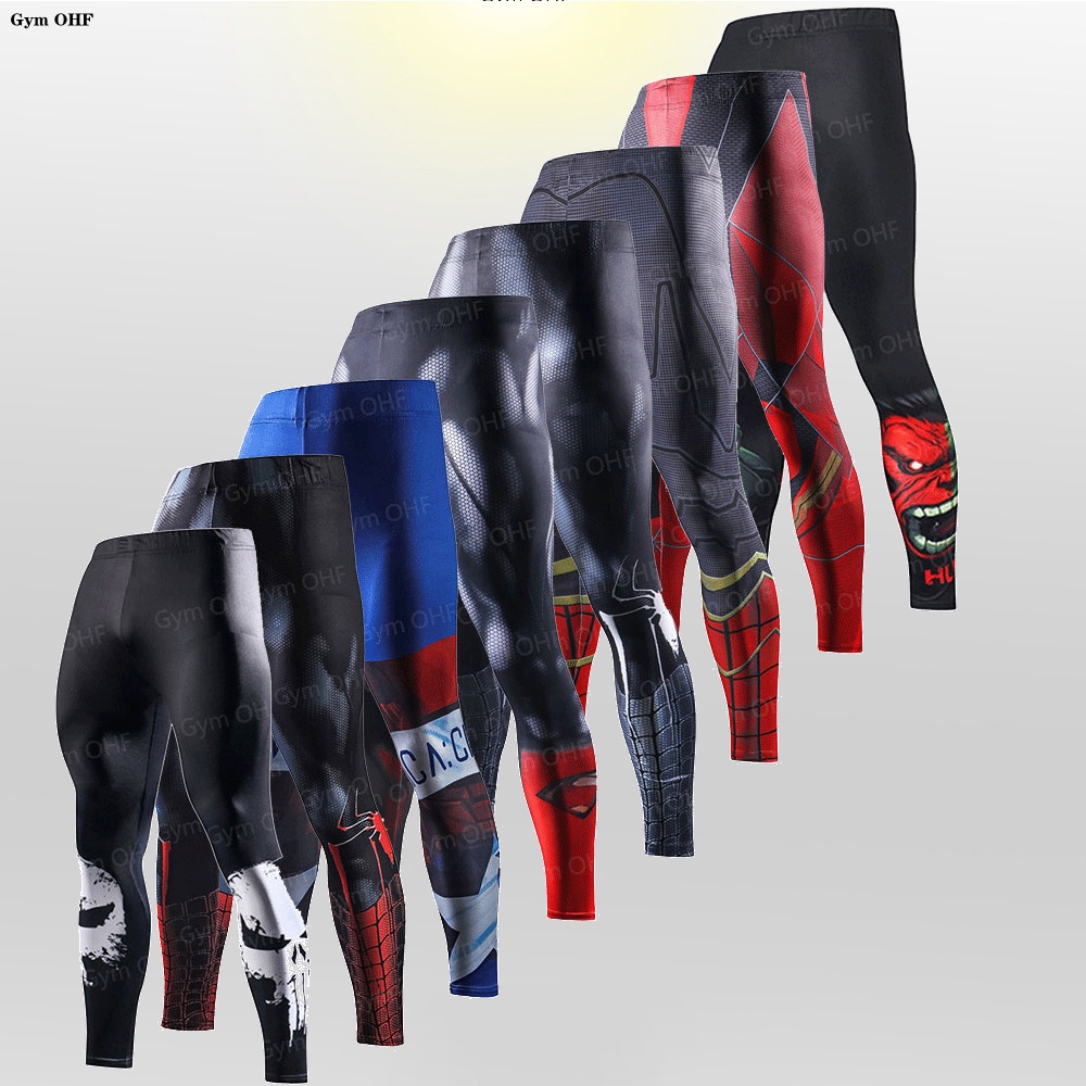 Mens superhero cheap compression pants