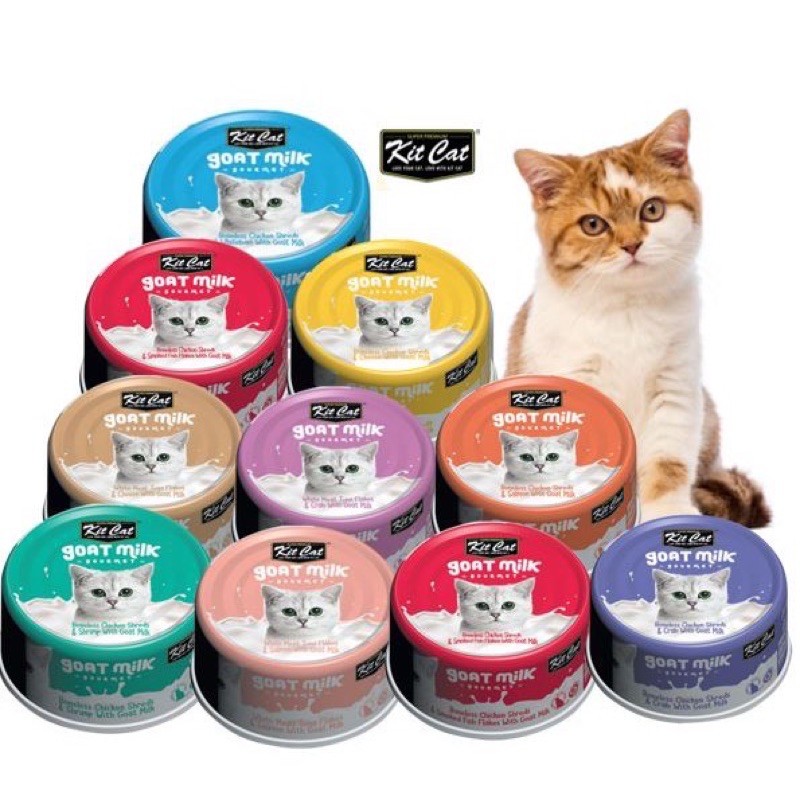 Kit Cat Goat Milk Series Canned Cat Food 70g Bundles of 12 24